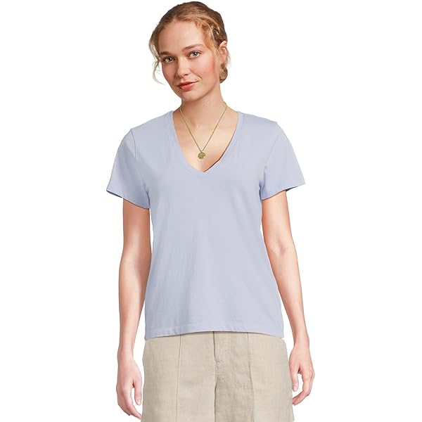 Madewell Women's Northside V-Neck Tee, Faded Sunset, XX-Small at